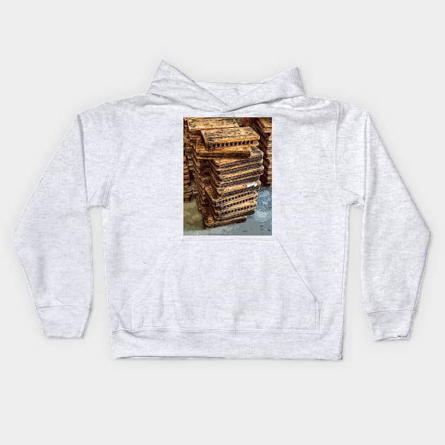 Cigars presses from a cigar shop in New Orleans Kids Hoodie by WelshDesigns